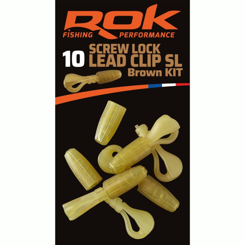 SCREW LEAD CLIP SL - BROWN SET - KIT CLIP PLOMB VISSÉ CAMO MARRON 