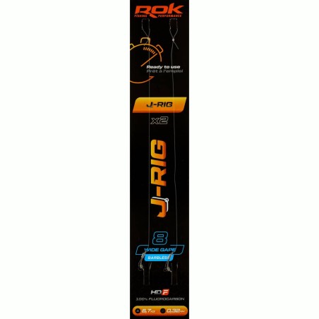 J-RIG WGB taille8 - 2X PACK / LOT DE 2X MONTAGES J-RIG WIDE GAPE BARBLESS taille 