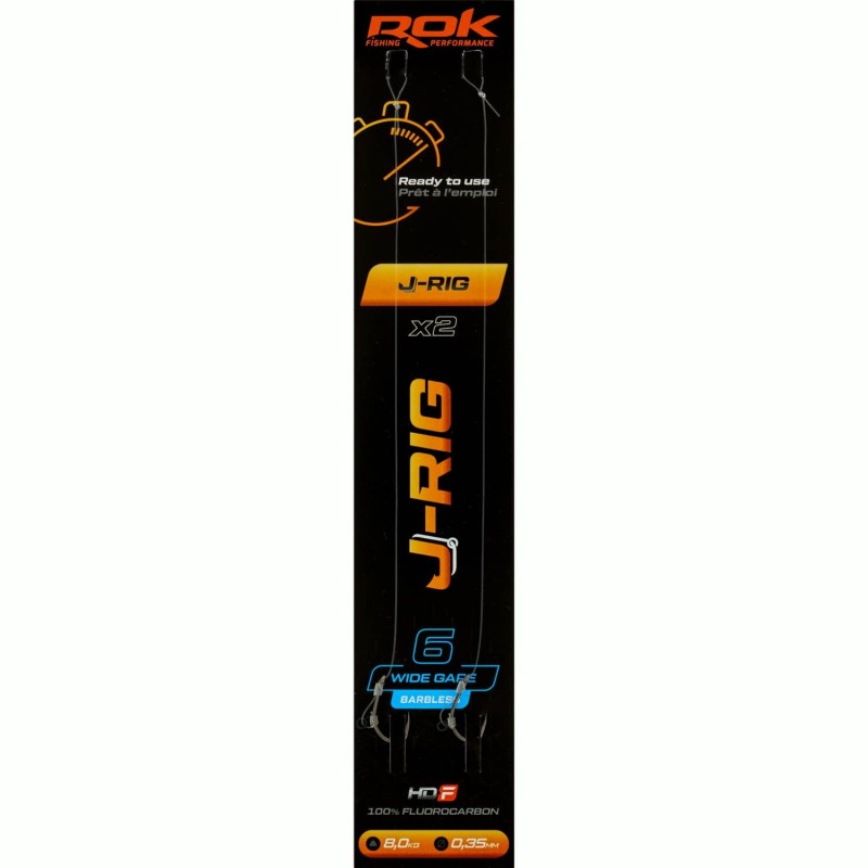 J-RIG WGB taille6 - 2X PACK / LOT DE 2X MONTAGES J-RIG WIDE GAPE BARBLESS taille 