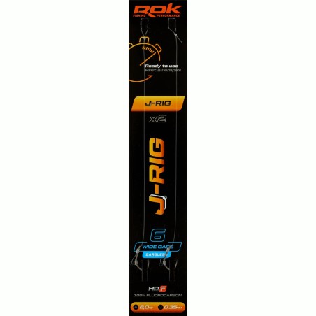 J-RIG WGB taille6 - 2X PACK / LOT DE 2X MONTAGES J-RIG WIDE GAPE BARBLESS taille 
