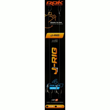 J-RIG WGB taille4 - 2X PACK / LOT DE 2X MONTAGES J-RIG WIDE GAPE BARBLESS taille 