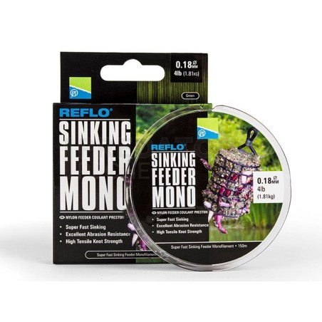 0.18MM REFLO SINKING FEEDER MONO - 150M SPOOL - 4LB