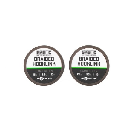 BASIX BRAIDED HOOKLINK 25lb 10m   KORDA 