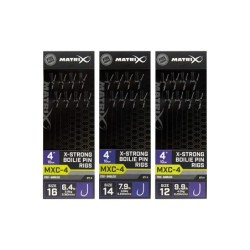 MXC-4 SIZE 14 BARBLESS / 0.20MM / 4" (10CM) / X-STRONG BOILIE PIN - 8P MATRIX