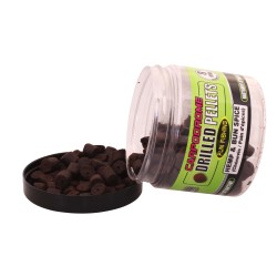 PELLETS PERCES - 80GR - 8MM -  HEMP & BUN SPICE (VERSION PELLET ROUGE) 