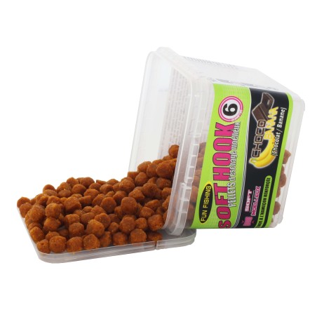 SOFT HOOKS PELLETS - 105GR - 6MM - CHOCO BANANA 