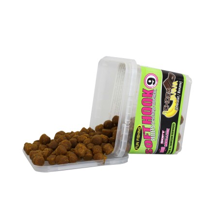 SOFT HOOKS PELLETS - 105GR - 9MM - CHOCO BANANA 