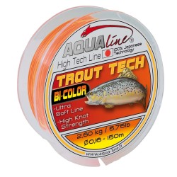 TROUT TECH - 0,200MM - 3,70KG - 150M - BI-COLOR JAUNE / ORANGE 