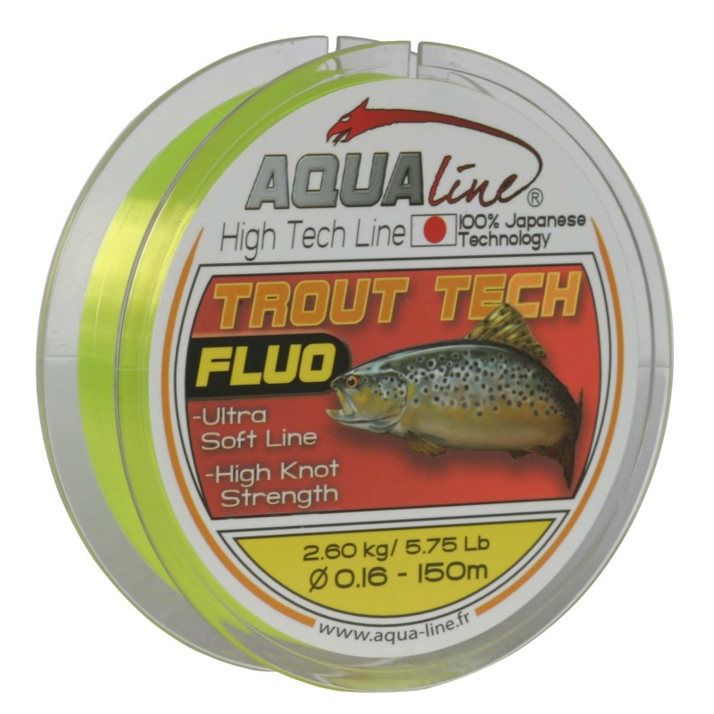 TROUT TECH - 0,200MM - 3,70KG - 150M - JAUNE FLUO 