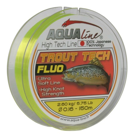 TROUT TECH - 0,200MM - 3,70KG - 150M - JAUNE FLUO 