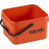 10L ORANGE SQUARE BUCKET WITH SOFT COVER / SEAU CARRE 10L ORANGE ROK FISHING PERFORMANCE