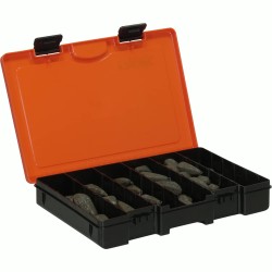 STORAGE BOX 361 - BOITE PLATE 27X17X4,3CM NOIRE&ORANGE ROK FISHING PERFORMANCE