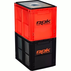 CAISSE DE RANGEMENT ORANGE 40X30X32CM AVEC COUVERCLE ROK FISHING PERFORMANCE