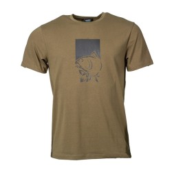 T-SHIRT FISH LOGO GREEN LARGE NASH