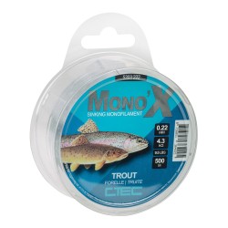 MONO X TROUT CLEAR 0.20MM/3.7KG 500M C-TEC COARSE