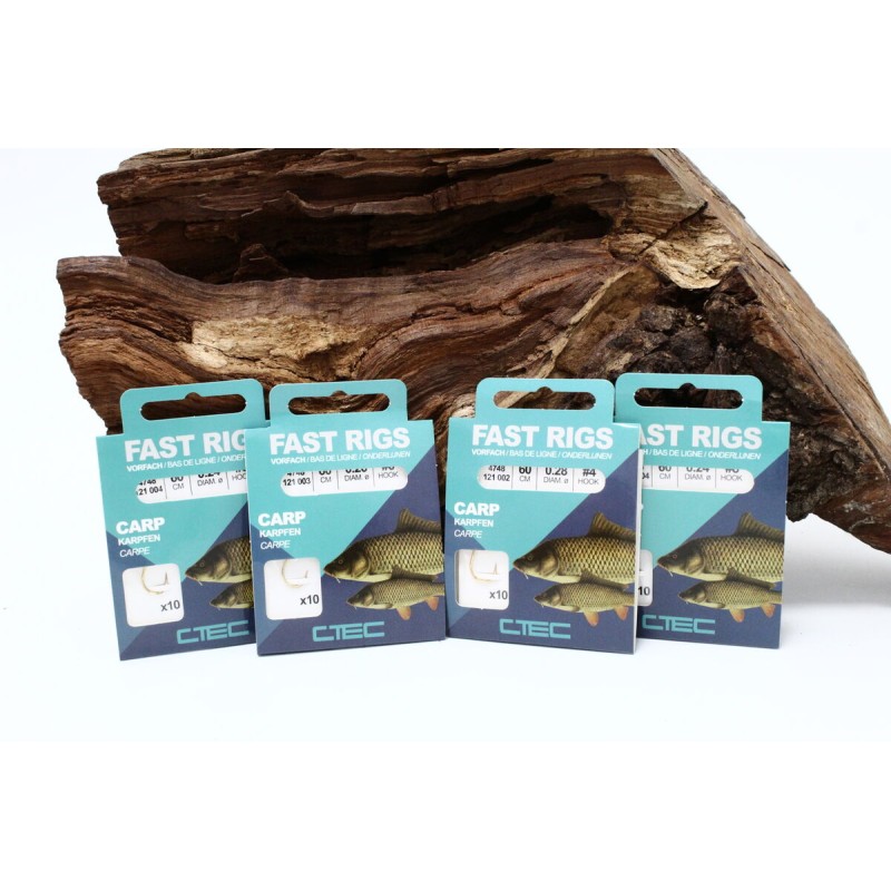 FAST RIGS CARP GOLD 60CM _8-0.24 C-TEC COARSE