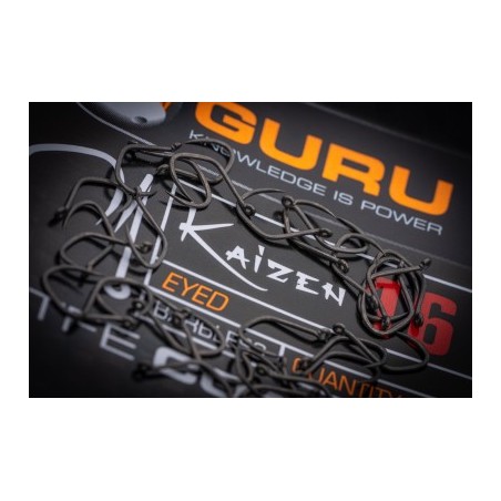 KAIZEN EYED HOOK SIZE 10 (BARBLESS/EYED) GURU