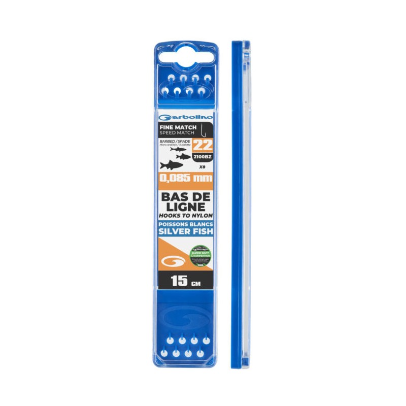 BAS DE LIGNE MONTES COMPETITION FINE SPEED MATCH 0.08MM H20 GARBOLINO