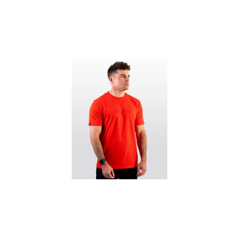 T-SHIRT GLITCH RED TEE LARGE GURU