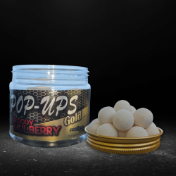 GOLD POP UP 14/15MM BLOODY MULBERRY WHITE 50G PROELITE BAITS