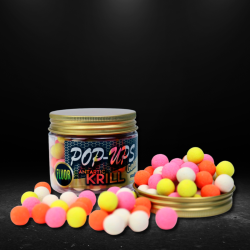 GOLD FLUOR POP UP 12MM ANTARTIC KRILL 50G PROELITE BAITS