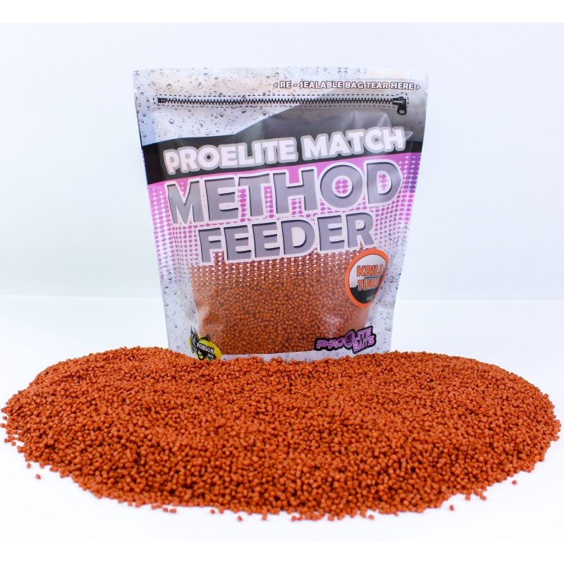 METHOD FEEDER PELLETS 2MM KRILL TUNA 600G PROELITE BAITS